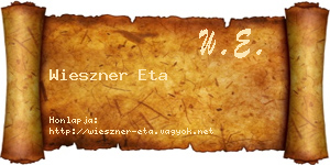 Wieszner Eta névjegykártya